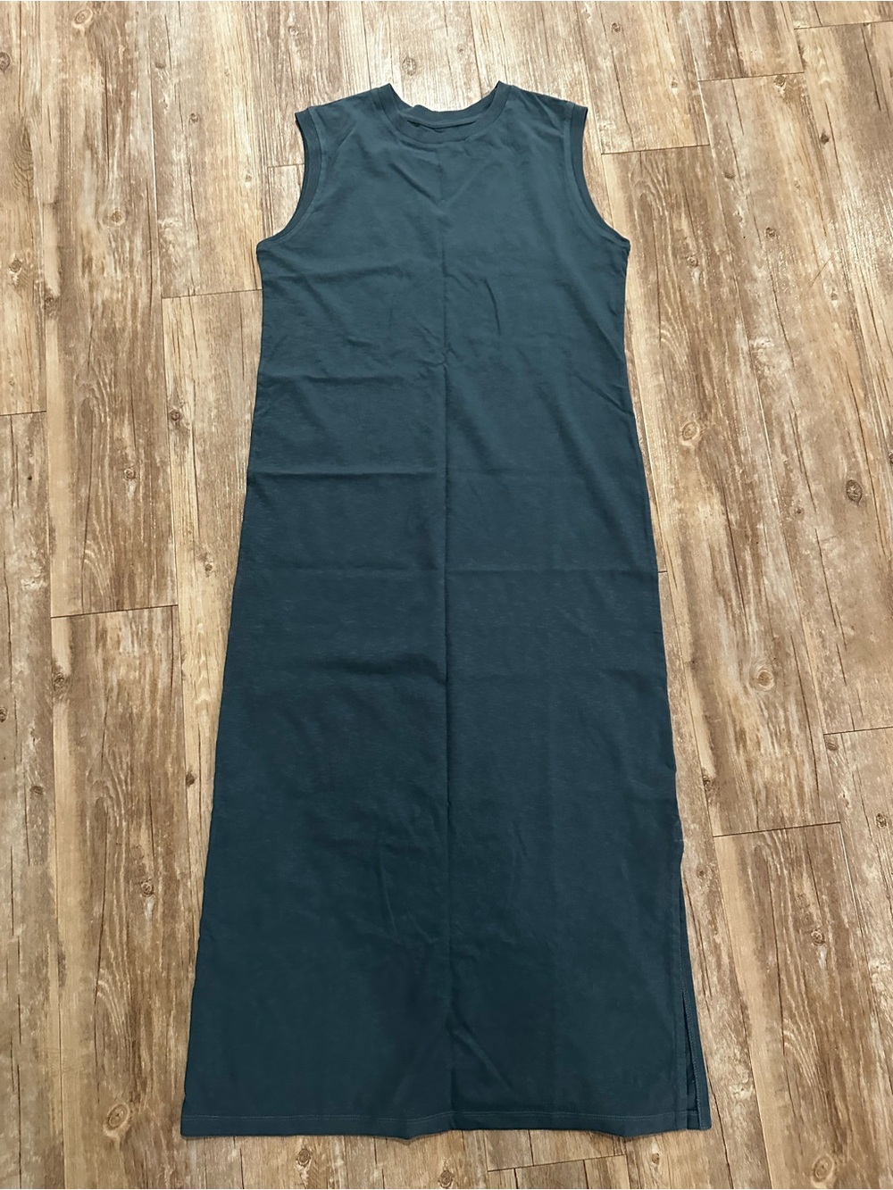 Pact - Sleeveless Maxi Tank Dress in Dark Teal